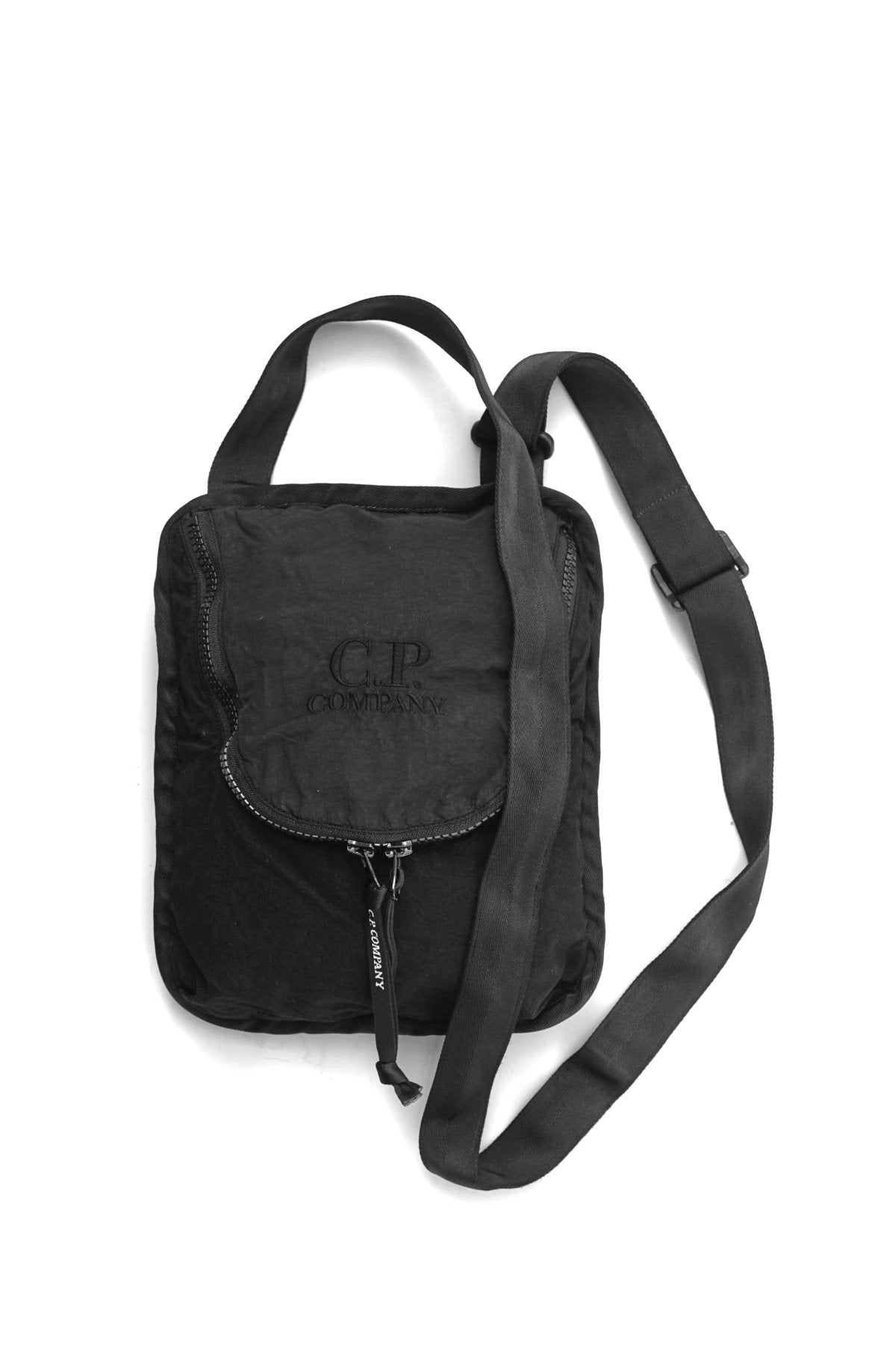 C.P. COMPANY - BA-TIC MIXED SHOULDER PACK - BLACK