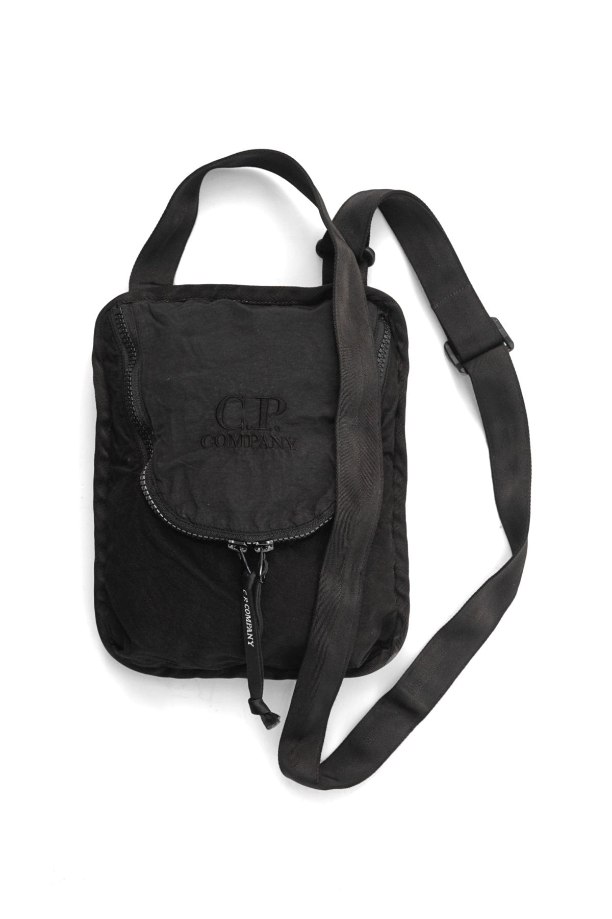 C.P. COMPANY - BA-TIC MIXED SHOULDER PACK - BLACK