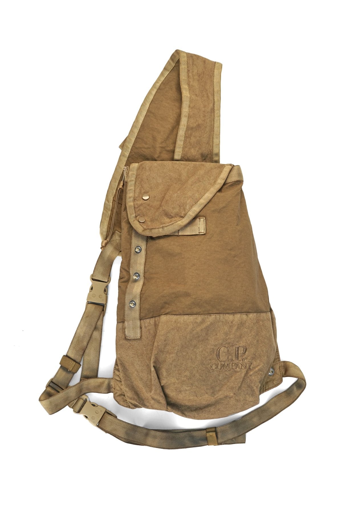 C.P. COMPANY - BA-TIC MIXED CROSSBODY RUCKSACK - CUMIN