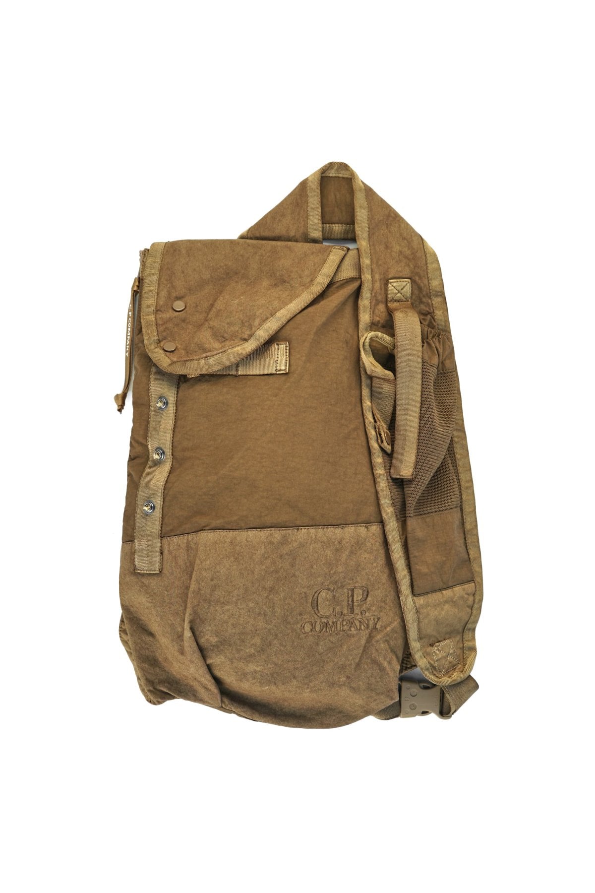 C.P. COMPANY - BA-TIC MIXED CROSSBODY RUCKSACK - CUMIN