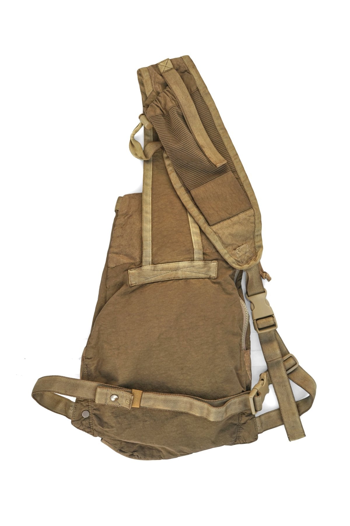 C.P. COMPANY - BA-TIC MIXED CROSSBODY RUCKSACK - CUMIN