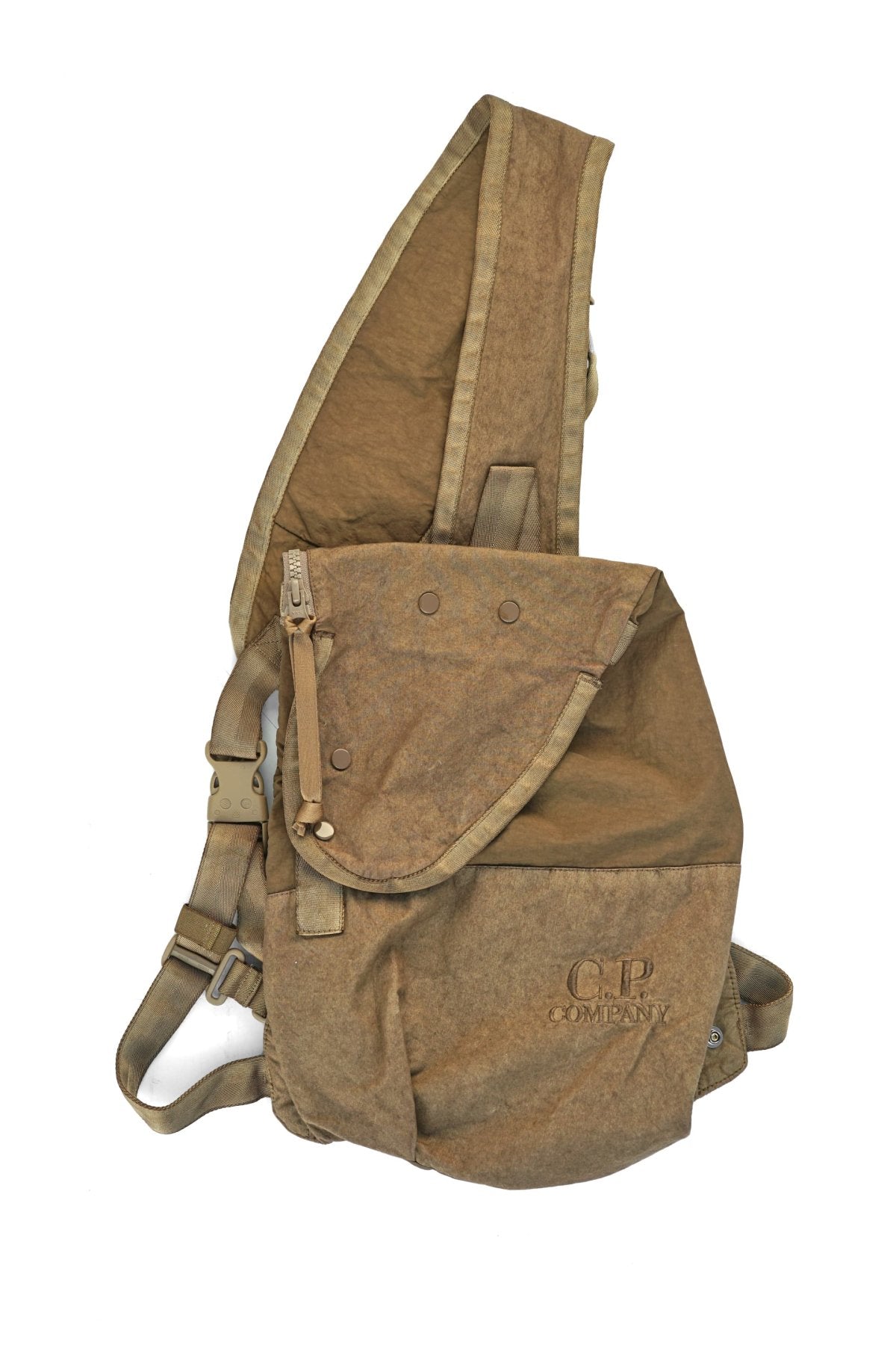 C.P. COMPANY - BA-TIC MIXED CROSSBODY RUCKSACK - CUMIN