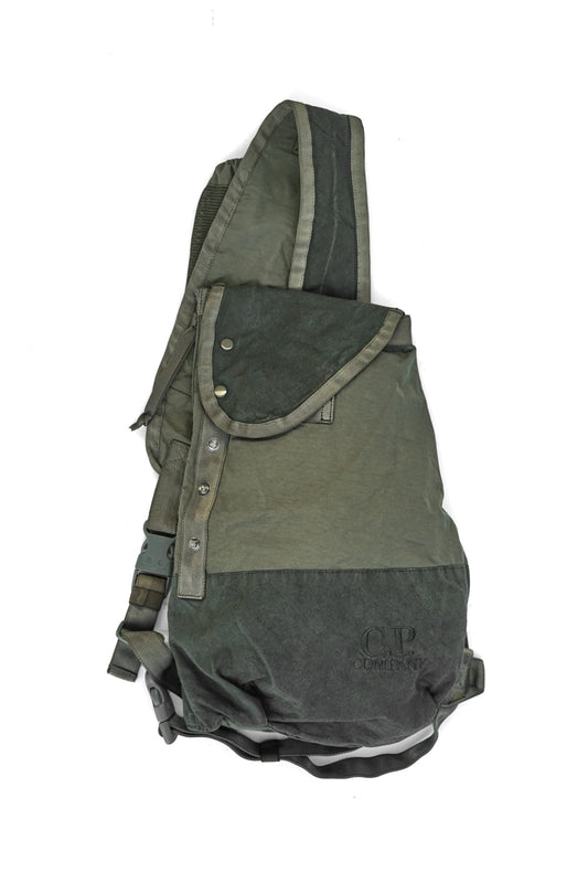 C.P. COMPANY - BA-TIC MIXED CROSSBODY RUCKSACK - THYME