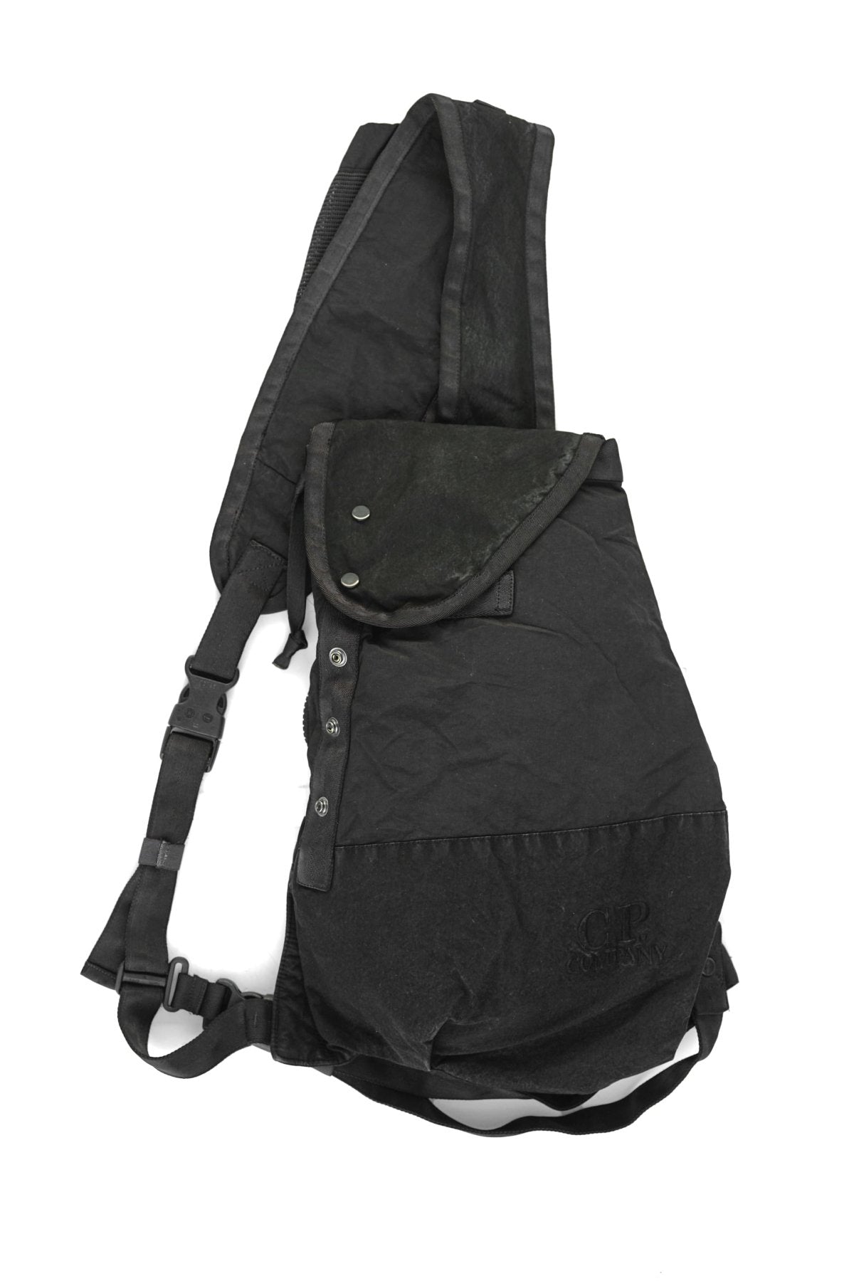 C.P. COMPANY - BA-TIC MIXED CROSSBODY RUCKSACK - BLACK