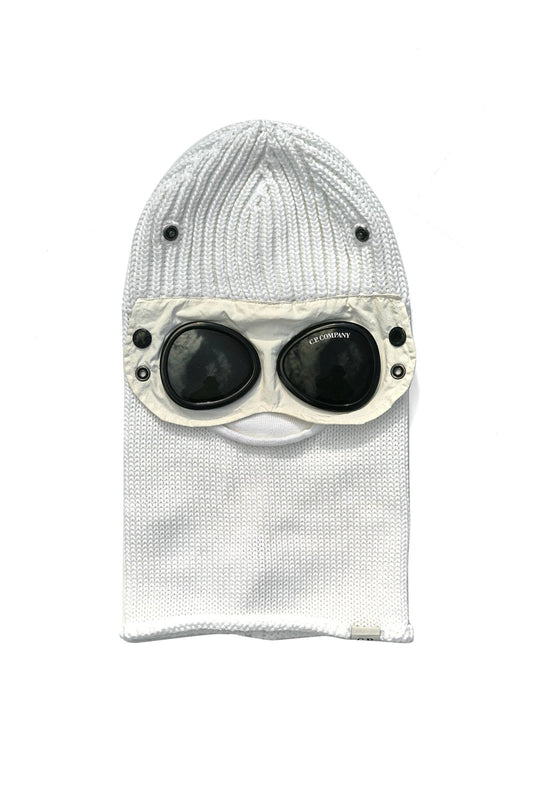 C.P. COMPANY - EXTRA FINE MERINO WOOL BALACLAVA - GAUZE WHITE