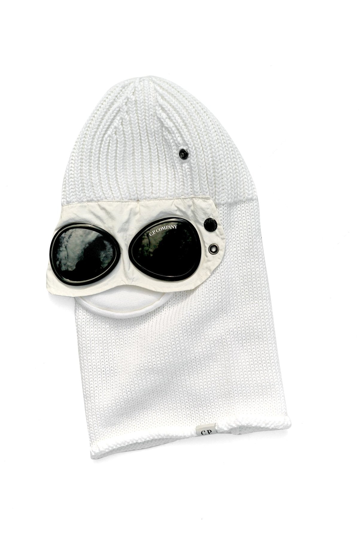 C.P. COMPANY - EXTRA FINE MERINO WOOL BALACLAVA - GAUZE WHITE