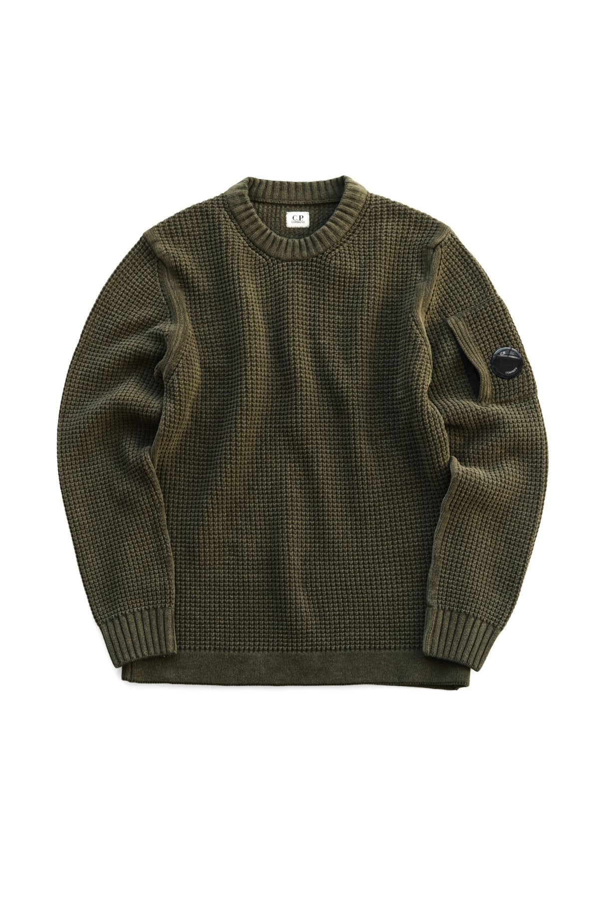 C.P. COMPANY - CHENILLE COTTON JUMPER - IVY GREEN