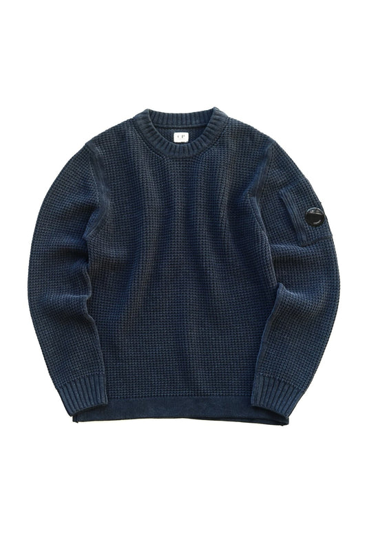 C.P. COMPANY - CHENILLE COTTON JUMPER - TOTAL ECLIPSE