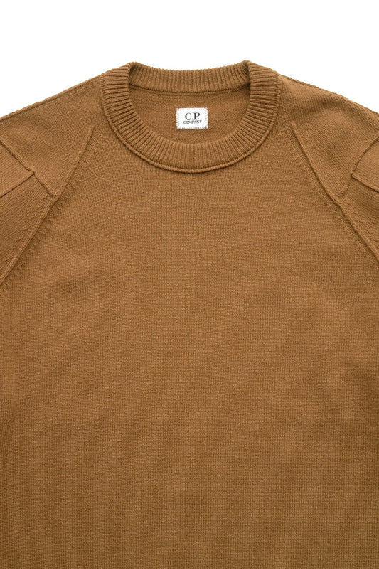 C.P. COMPANY - LAMBSWOOL JUMPER - BRONZE BROWN