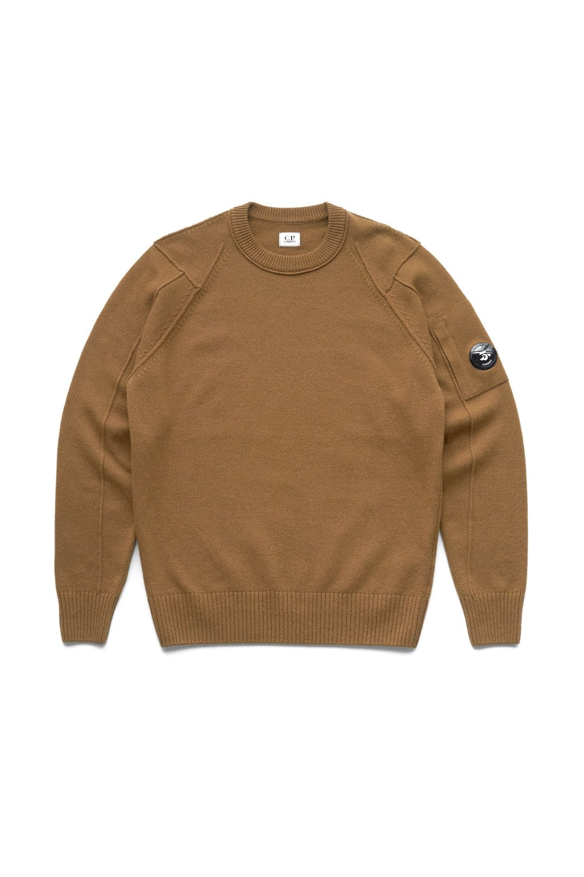 C.P. COMPANY - LAMBSWOOL JUMPER - BRONZE BROWN