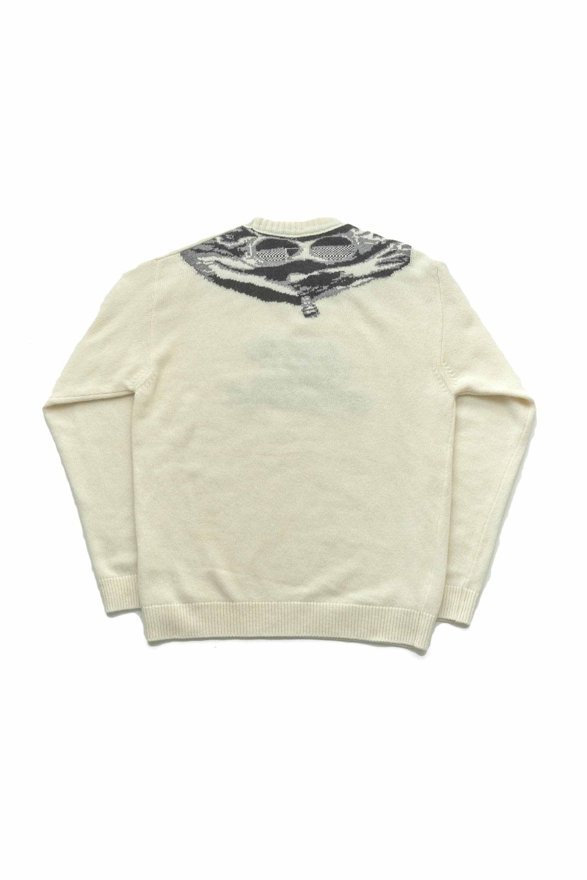 C.P. COMPANY - LAMBSWOOL JACQUARD GOGGLE SWEATER - GAUZE WHITE