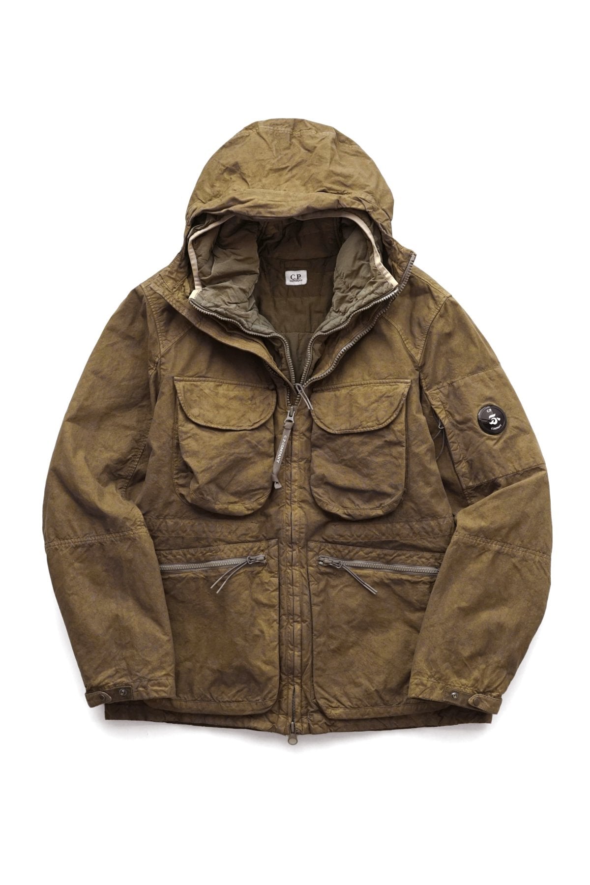 C.P. COMPANY - BA-TIC HOODED FIELD JACKET - CUMIN