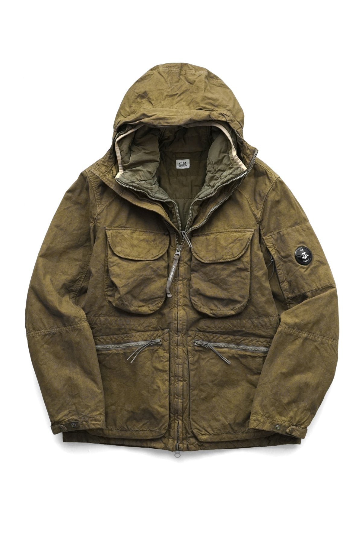 C.P. COMPANY - BA-TIC HOODED FIELD JACKET - CUMIN