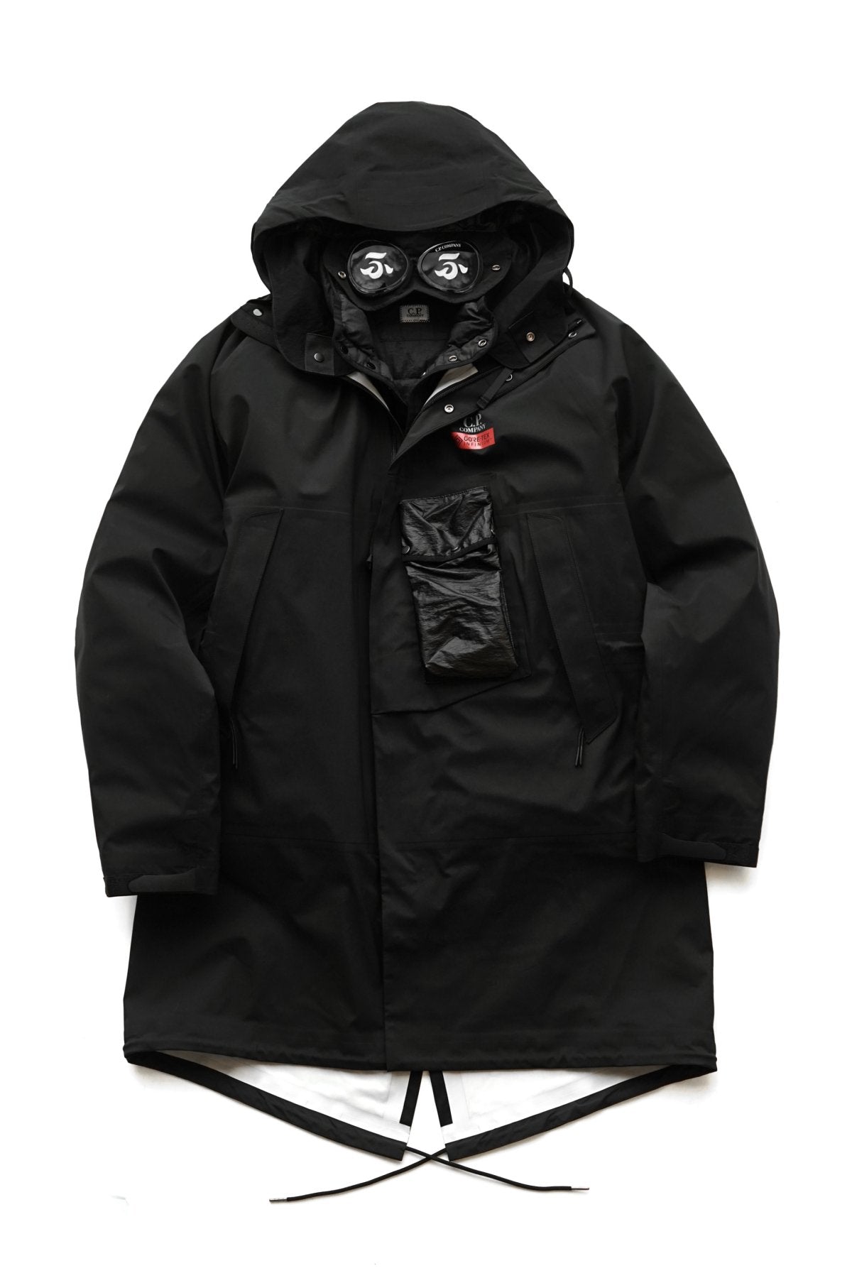 C.P. COMPANY - GORE-TEX 3L INFINIUM MIXED GOGGLE DOWN PARKA - BLACK