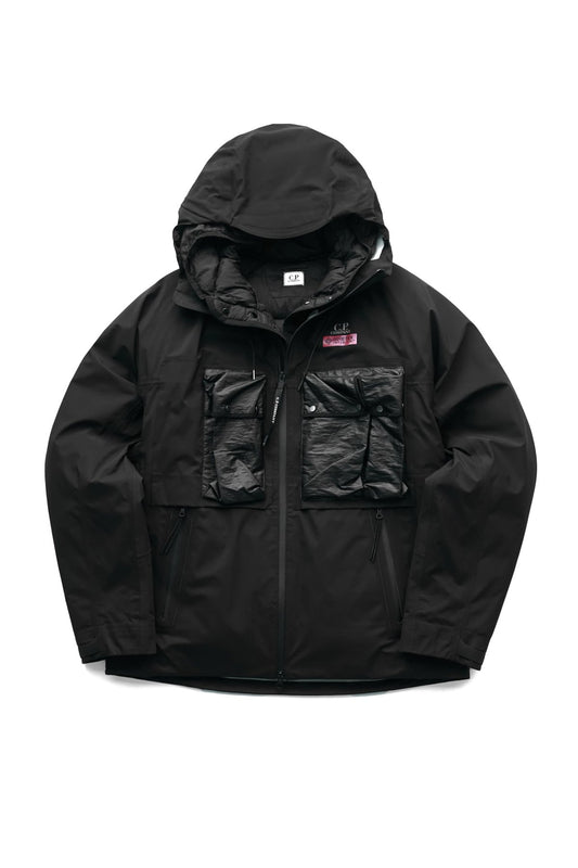 C.P. COMPANY - GORE-TEX 3L INFINIUM MIXED DOWN JACKET - BLACK