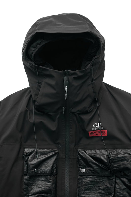 C.P. COMPANY - GORE-TEX 3L INFINIUM MIXED DOWN JACKET - BLACK