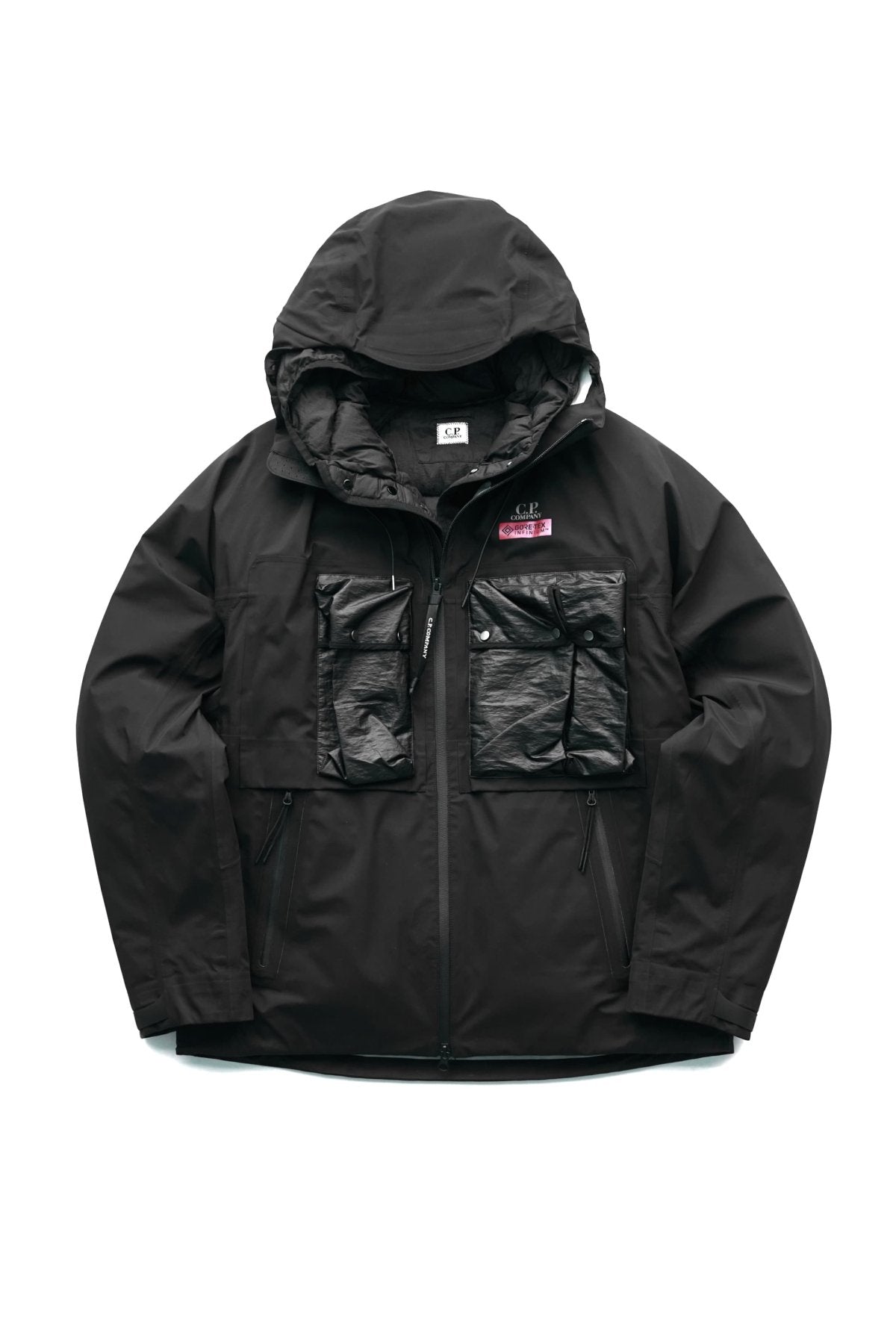 C.P. COMPANY - GORE-TEX 3L INFINIUM MIXED DOWN JACKET - BLACK