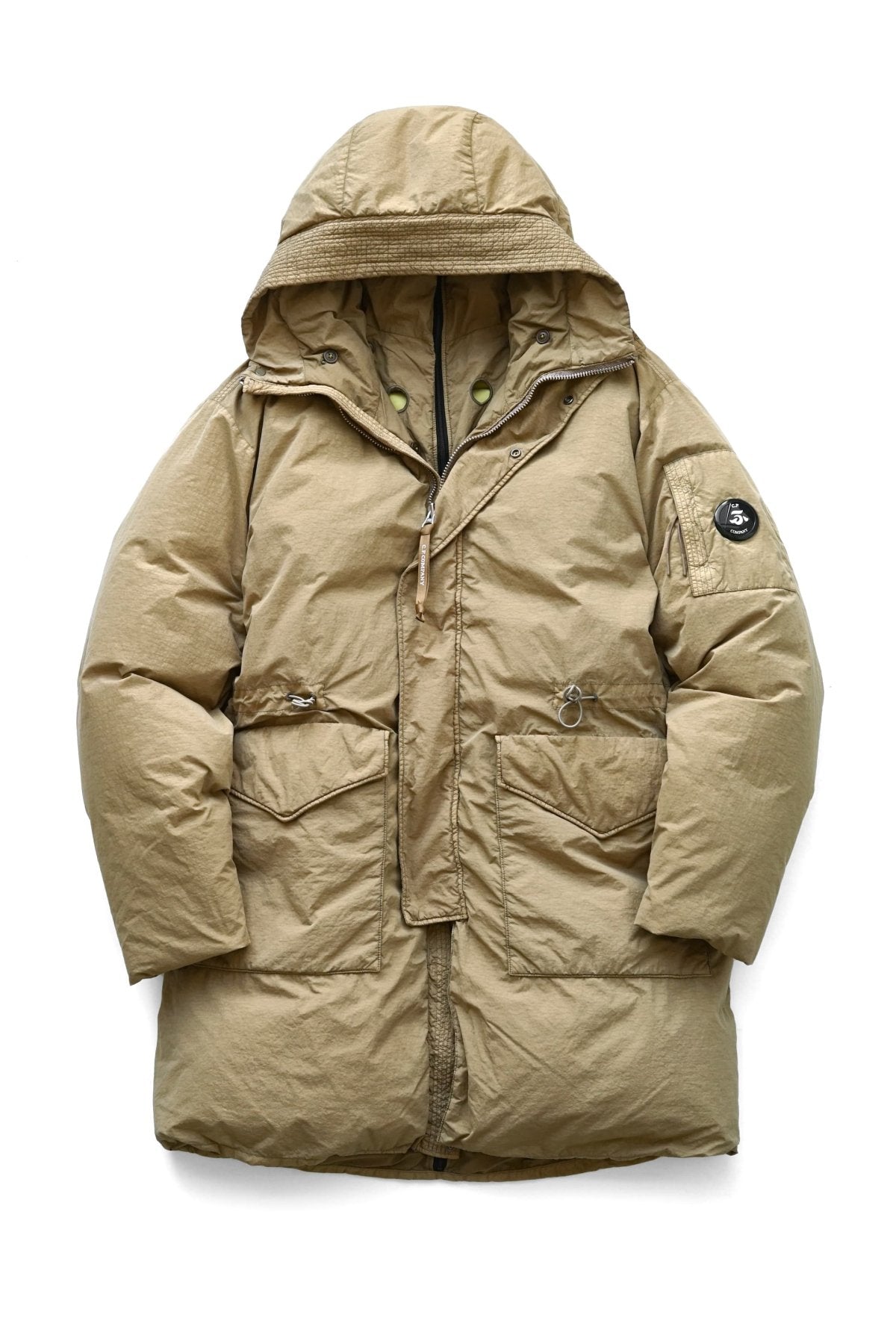 C.P. COMPANY - FLATT NYLON DOWN PARKA - CUMIN