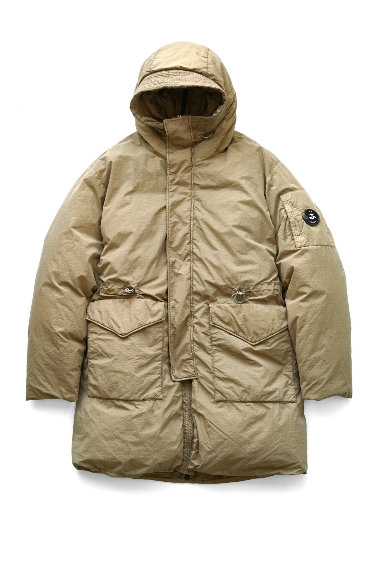 C.P. COMPANY - FLATT NYLON DOWN PARKA - CUMIN