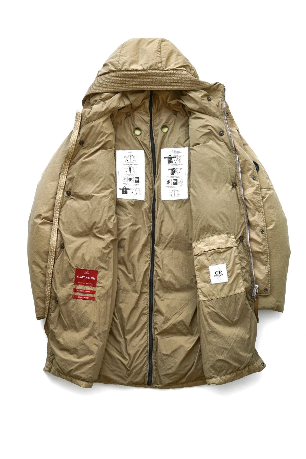 C.P. COMPANY - FLATT NYLON DOWN PARKA - CUMIN