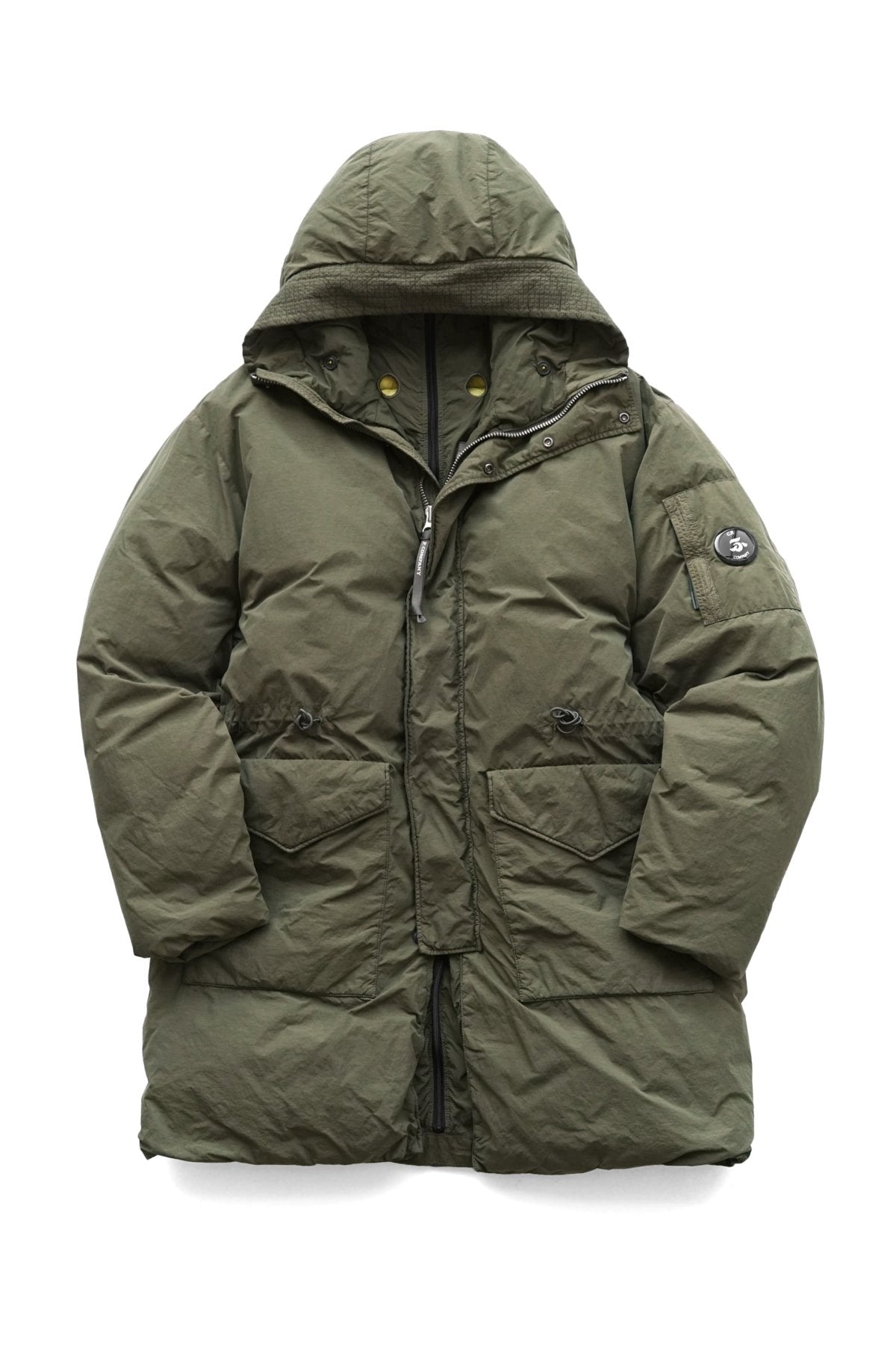 C.P. COMPANY - FLATT NYLON DOWN PARKA - IVY GREEN