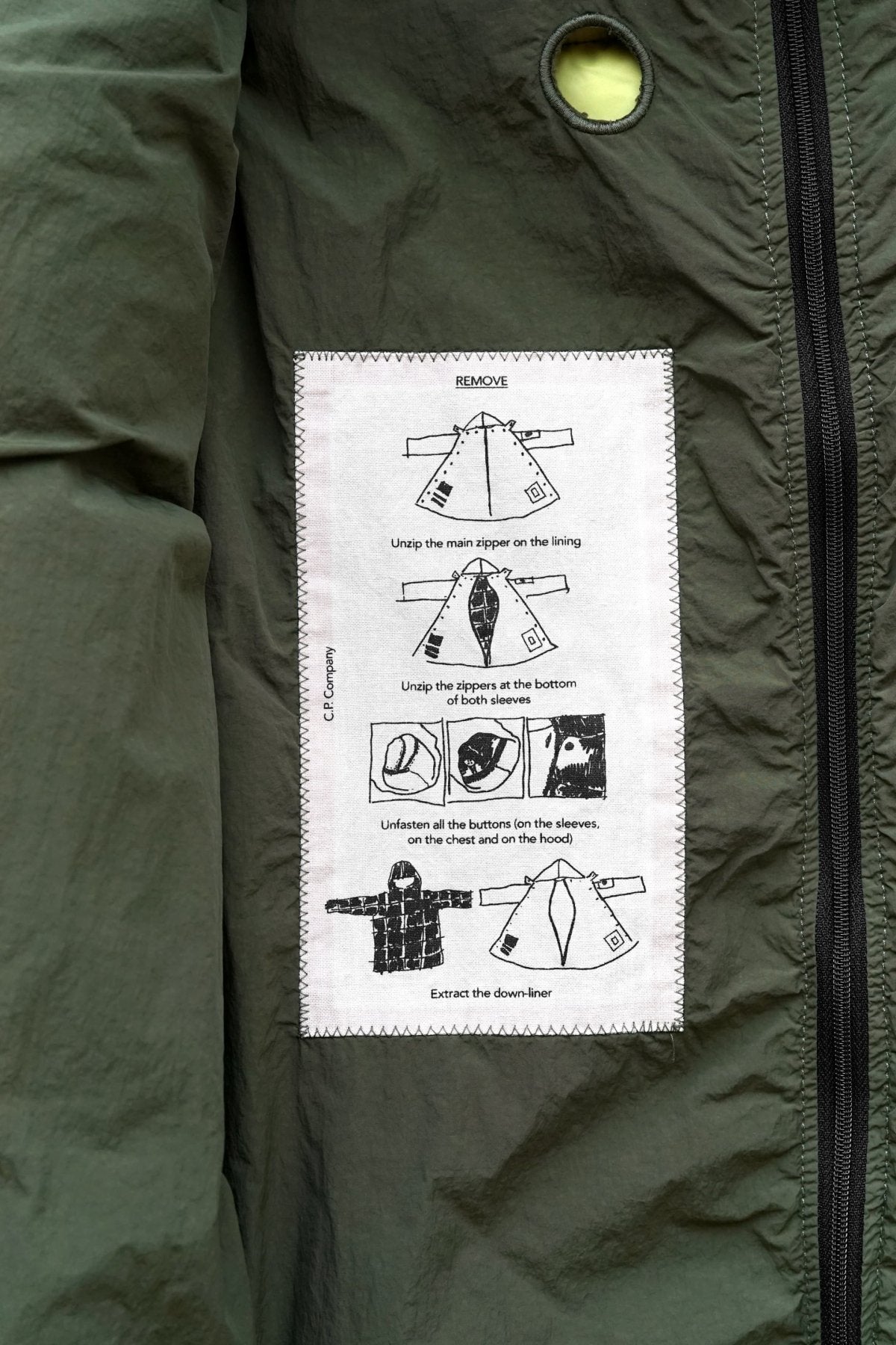 C.P. COMPANY - FLATT NYLON DOWN PARKA - IVY GREEN