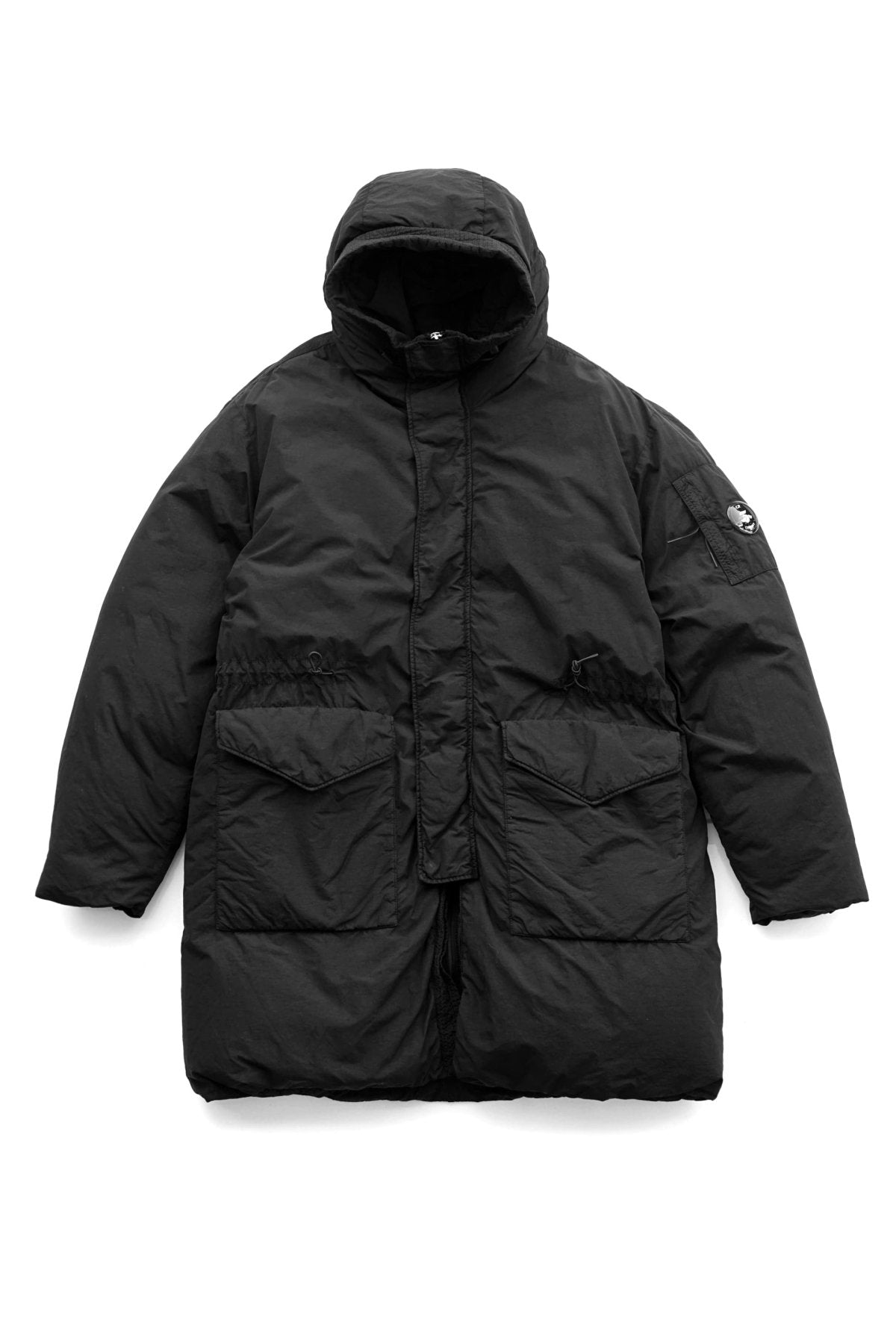 C.P. COMPANY - FLATT NYLON DOWN PARKA - BLACK