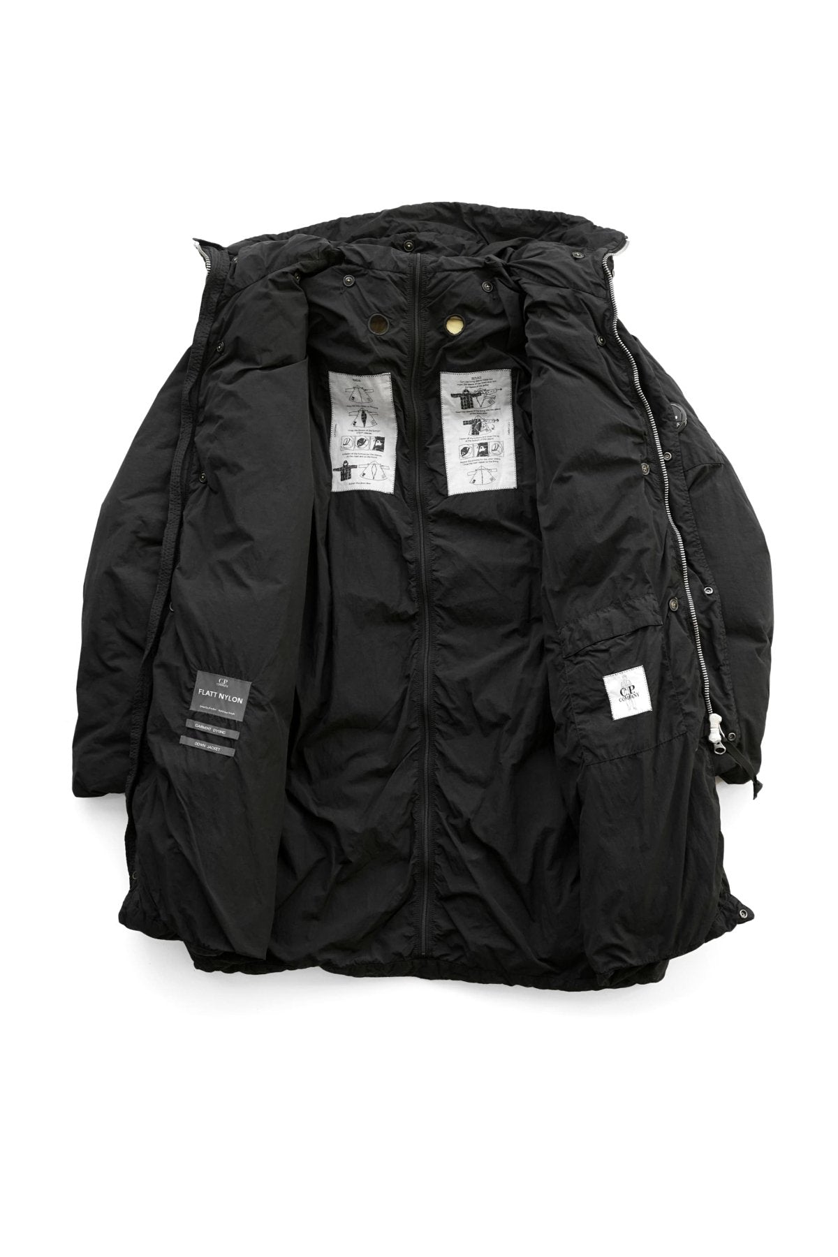 C.P. COMPANY - FLATT NYLON DOWN PARKA - BLACK