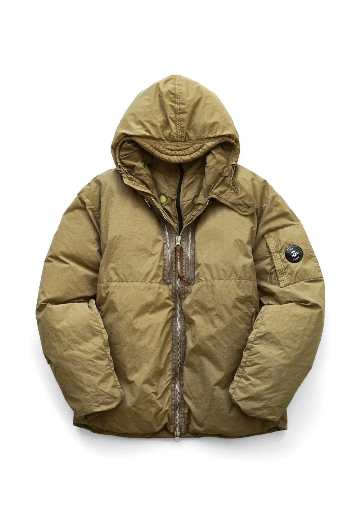 C.P. COMPANY - FLATT NYLON DOWN JACKET - CUMIN