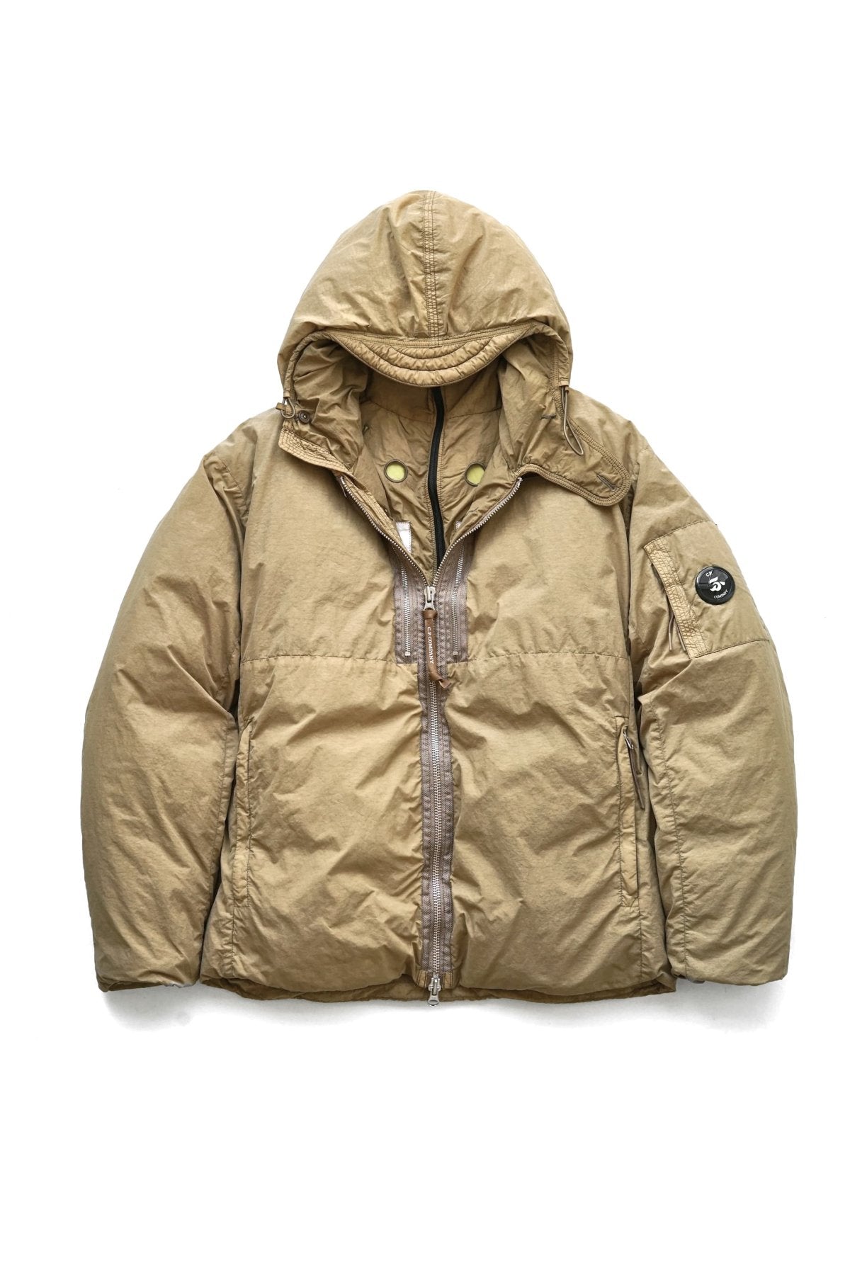 C.P. COMPANY - FLATT NYLON DOWN JACKET - CUMIN