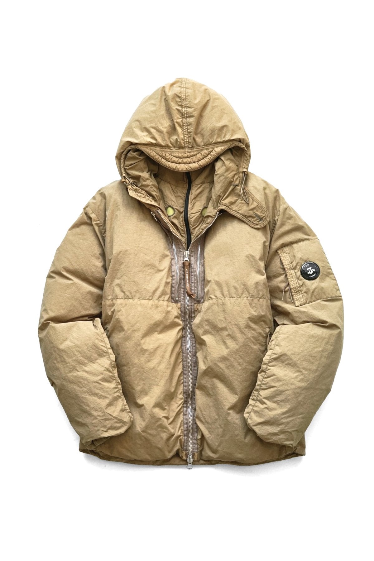 C.P. COMPANY - FLATT NYLON DOWN JACKET - CUMIN