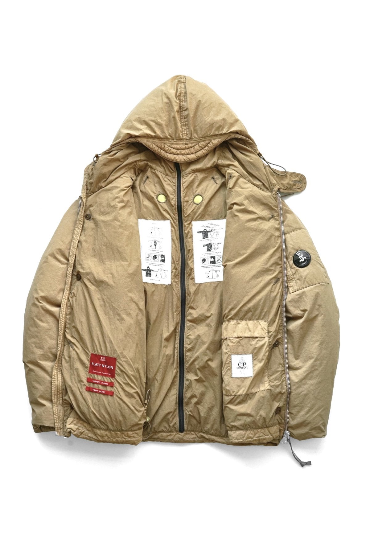 C.P. COMPANY - FLATT NYLON DOWN JACKET - CUMIN