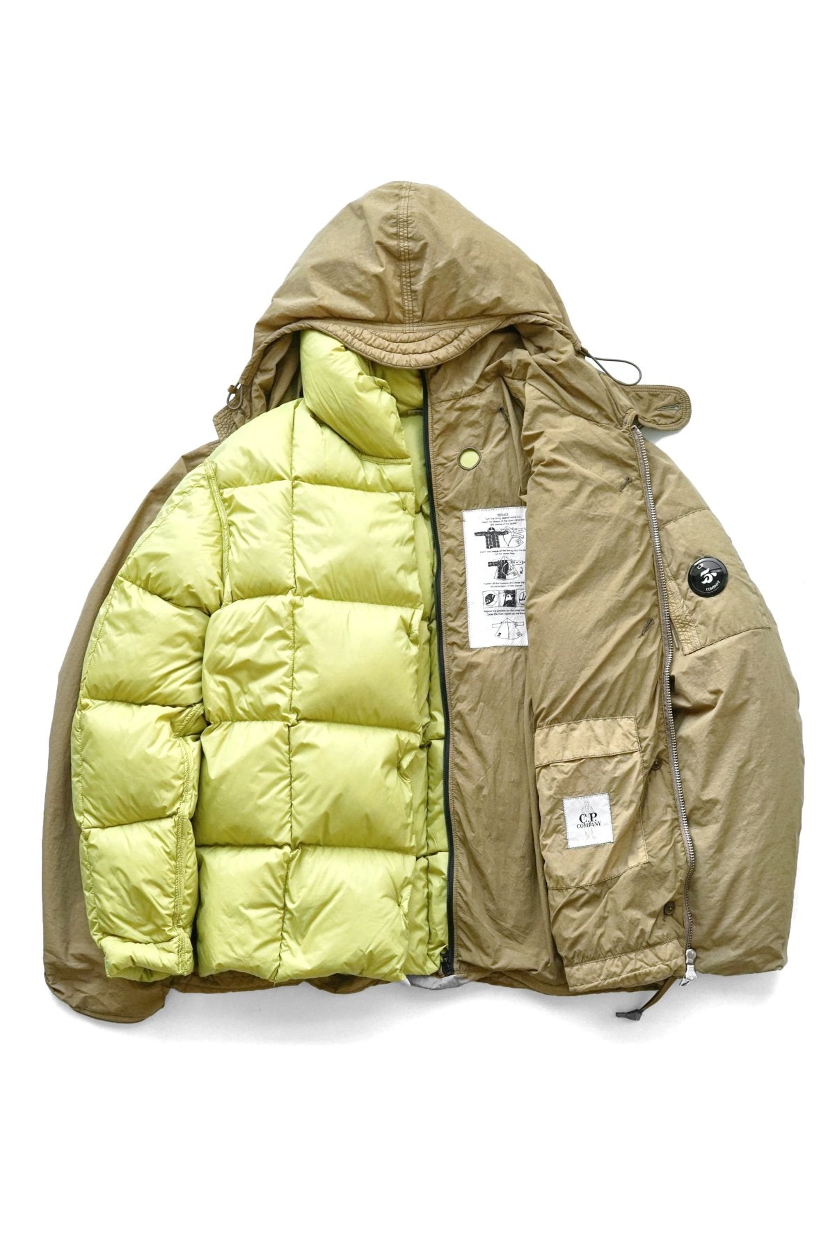 C.P. COMPANY - FLATT NYLON DOWN JACKET - CUMIN