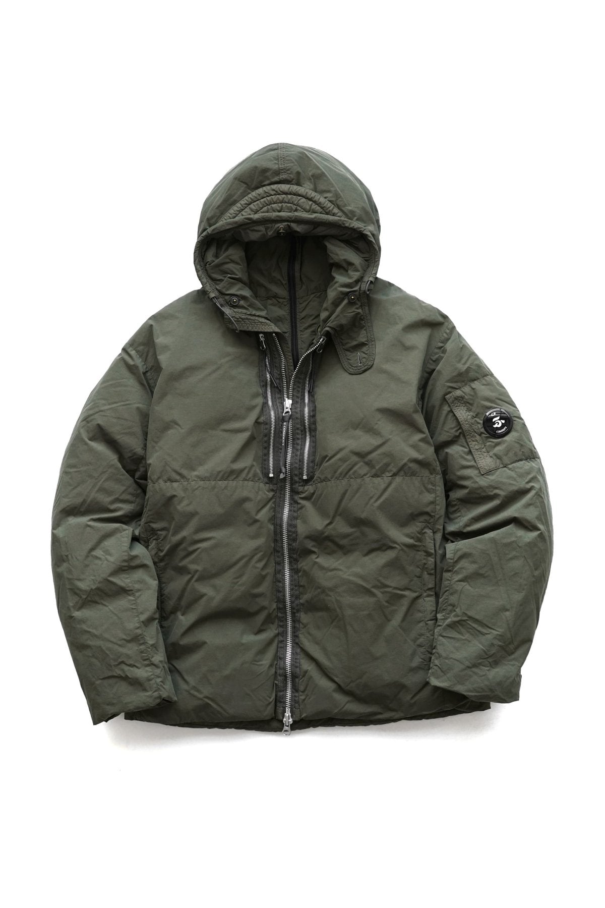 C.P. COMPANY - FLATT NYLON DOWN JACKET - IVY GREEN