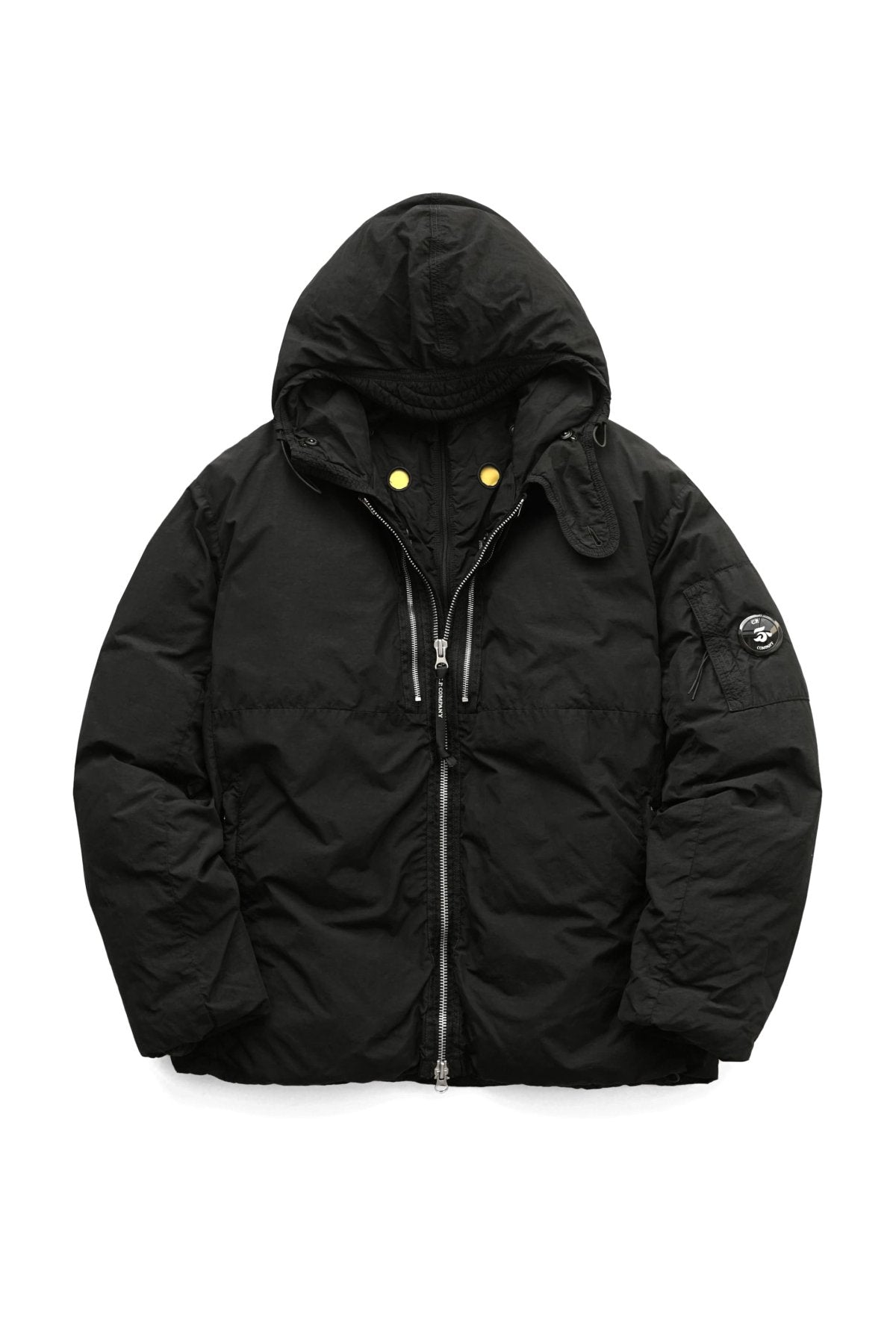 C.P. COMPANY - FLATT NYLON DOWN JACKET - BLACK