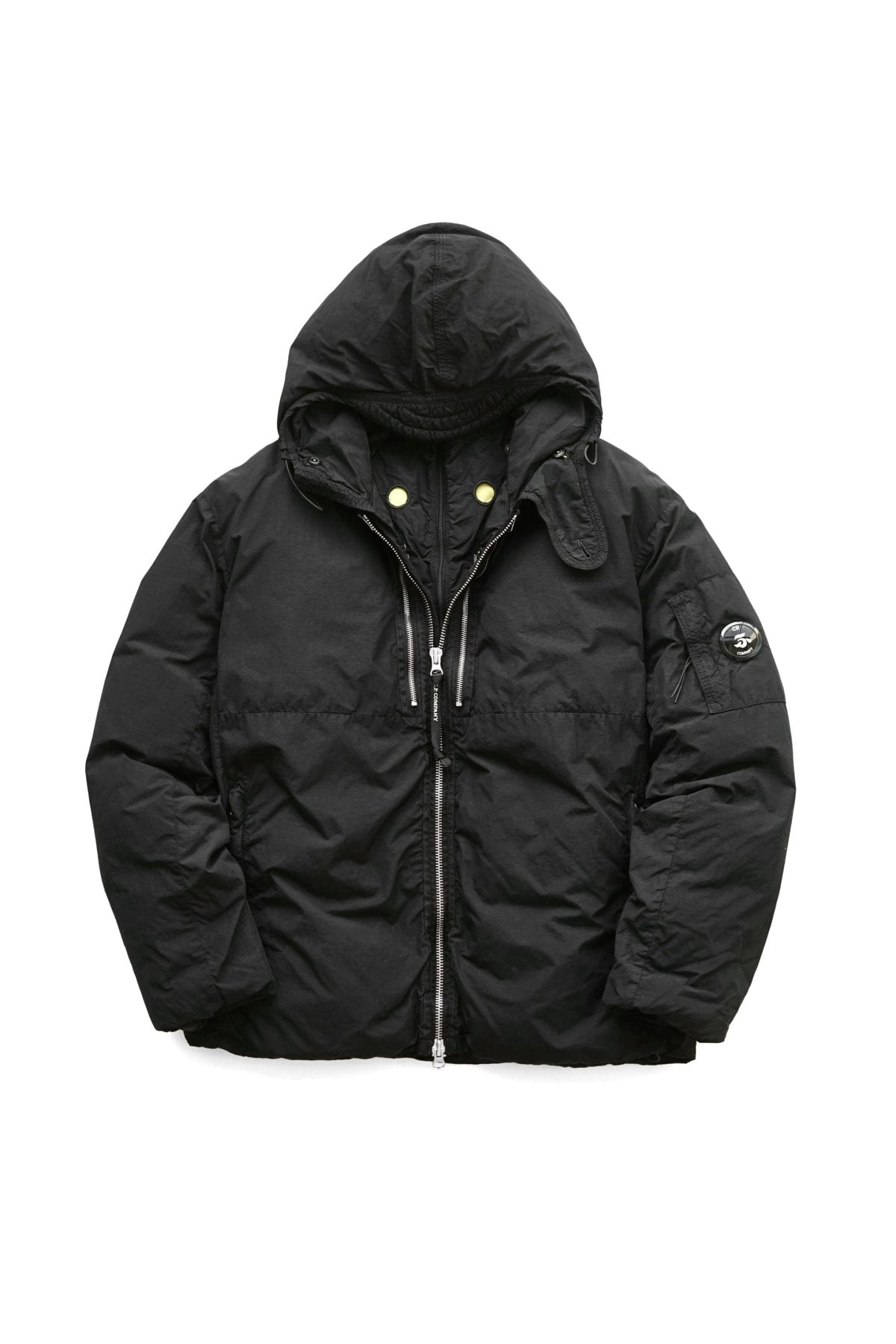 C.P. COMPANY - FLATT NYLON DOWN JACKET - BLACK