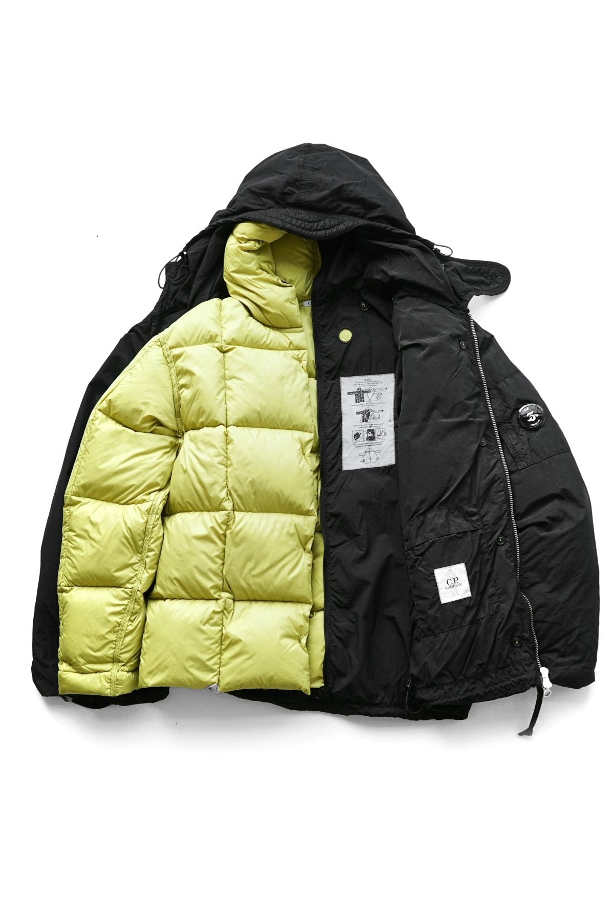 C.P. COMPANY - FLATT NYLON DOWN JACKET - BLACK