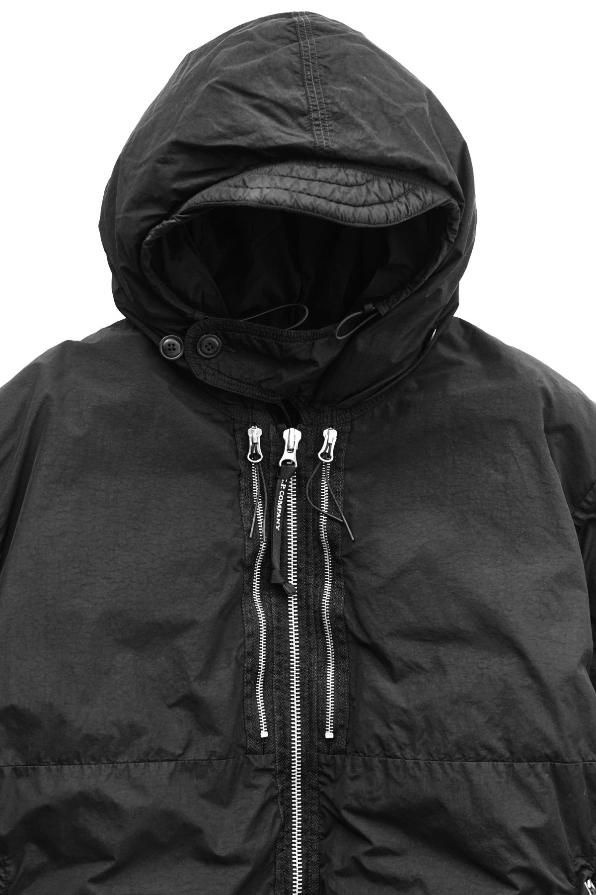 C.P. COMPANY - FLATT NYLON DOWN JACKET - BLACK