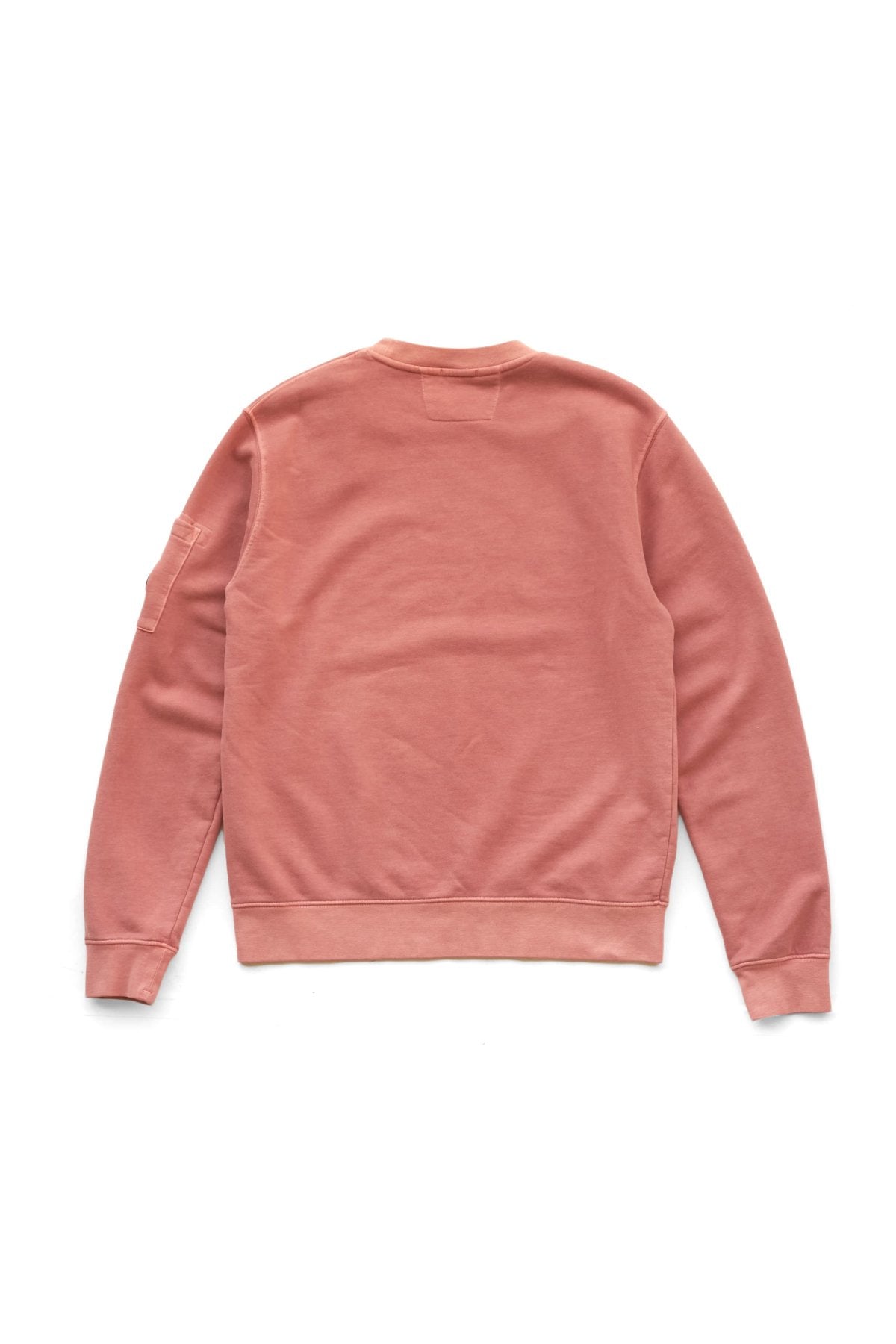 C.P. COMPANY - BRUSHED AND EMERIZED DIAGONAL FLEECE SWEATSHIRT - CEDAR WOOD