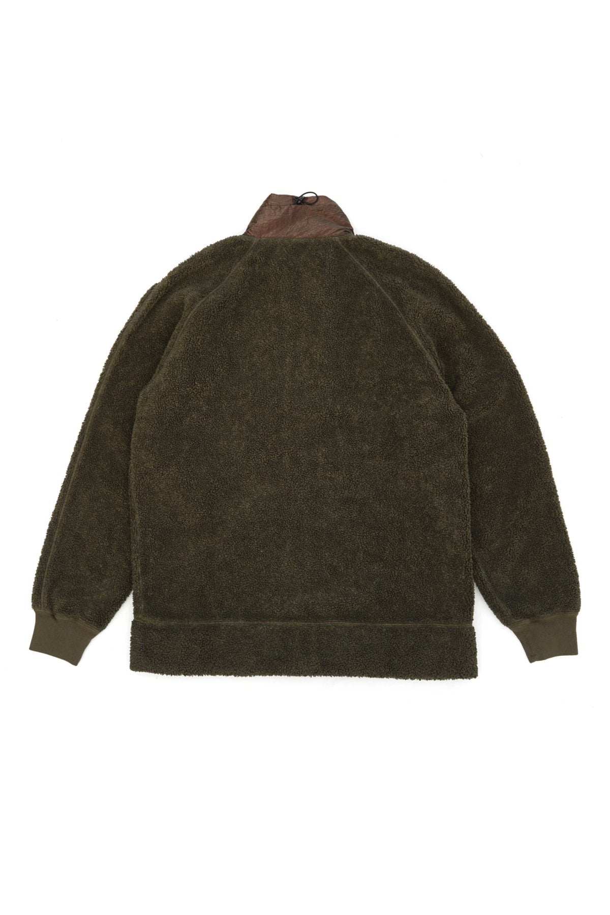 C.P. COMPANY - POLAR FLEECE MIXED ZIPPED SWEATER - IVY GREEN