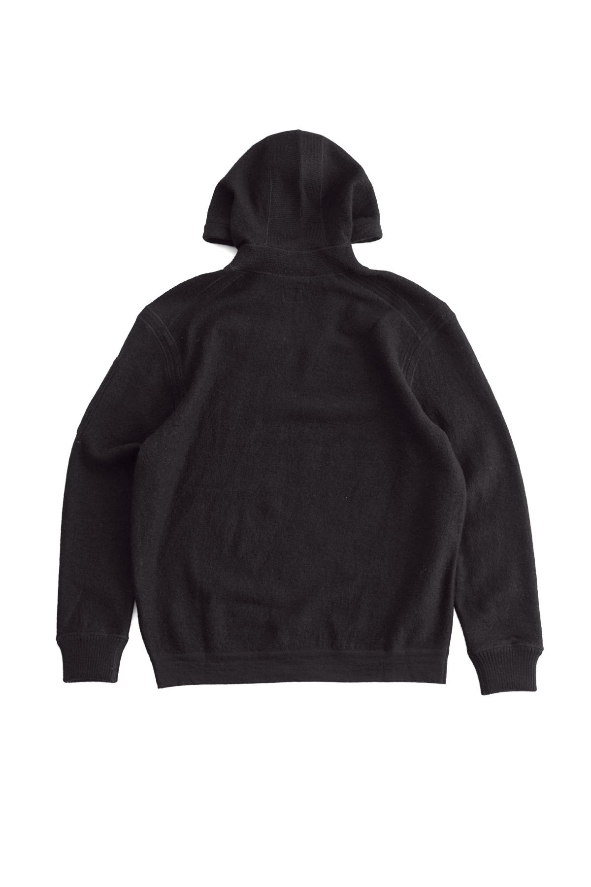 C.P. COMPANY - CHENILLE COTTON HOODIE - BLACK