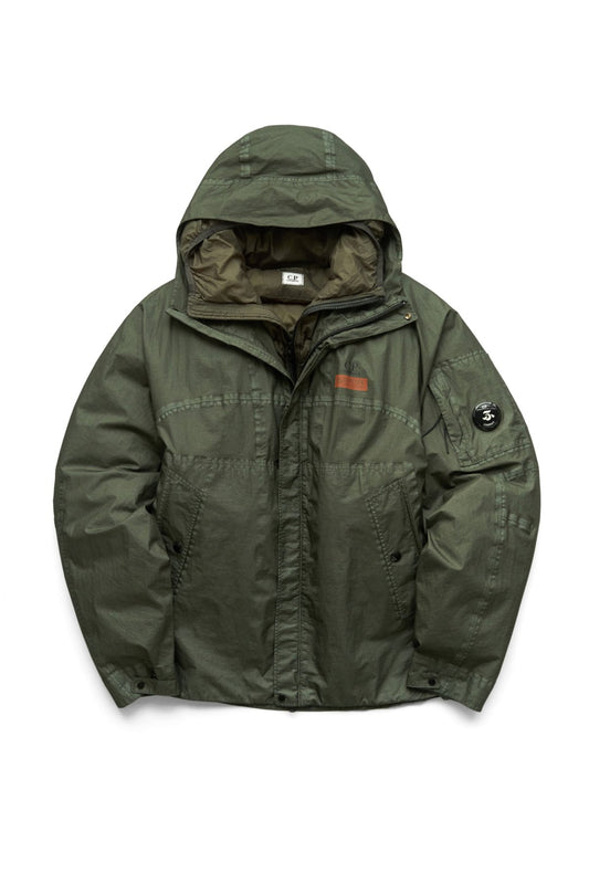 C.P. COMPANY - GORE G-TYPE HOODED JACKET - THYME