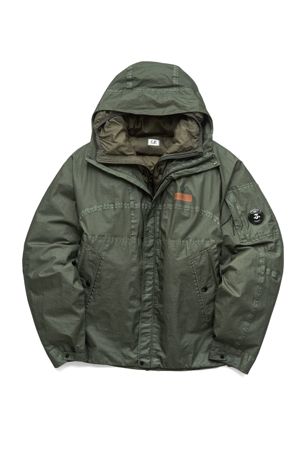 C.P. COMPANY - GORE G-TYPE HOODED JACKET - THYME