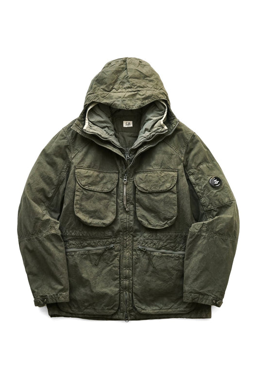 C.P. COMPANY - BA-TIC HOODED FIELD JACKET - THYME