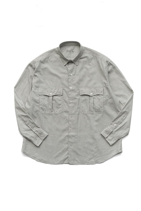 Porter Classic - ROLL UP COTTON CASHMERE SHIRT STRIPE (ALUMO FABRIC) - BEIGE