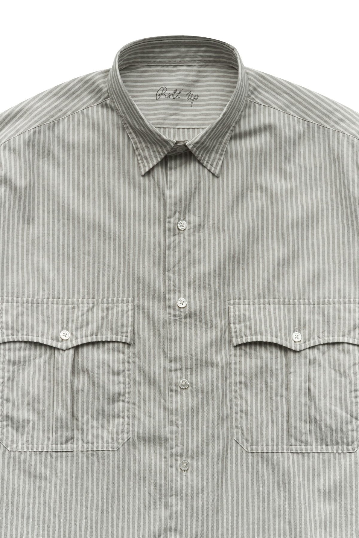 Porter Classic - ROLL UP COTTON CASHMERE SHIRT STRIPE (ALUMO FABRIC) - BEIGE