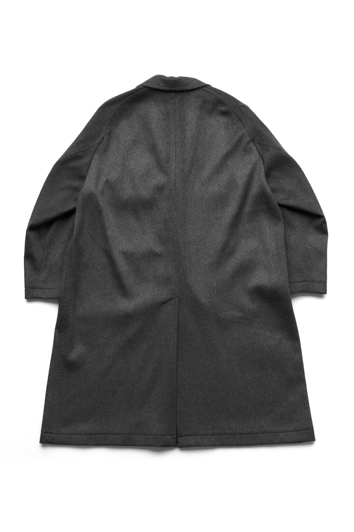 Porter Classic - CASHMERE CHESTERFIELD COAT (BABY CASH) - CHARCOAL GRAY