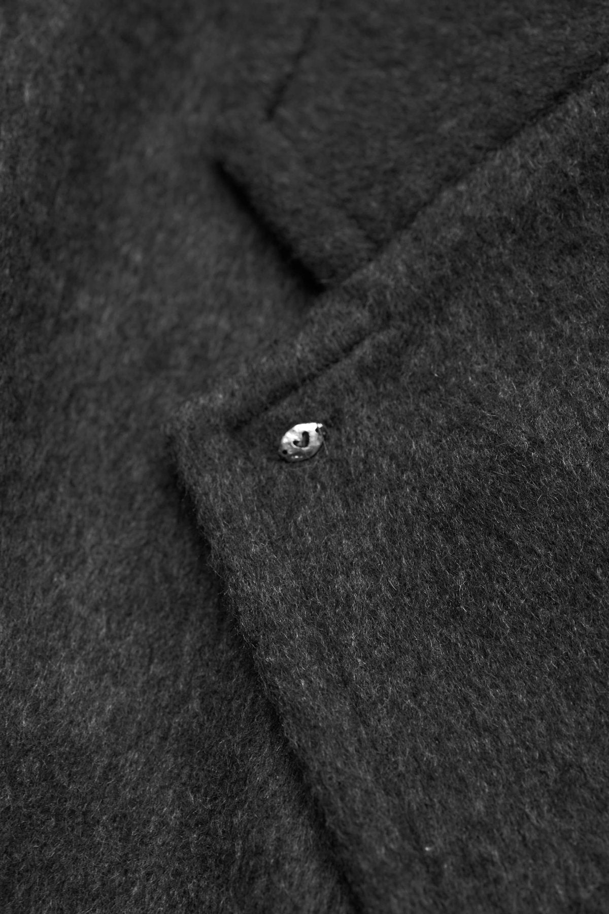 Porter Classic - CASHMERE CHESTERFIELD COAT (BABY CASH) - CHARCOAL GRAY