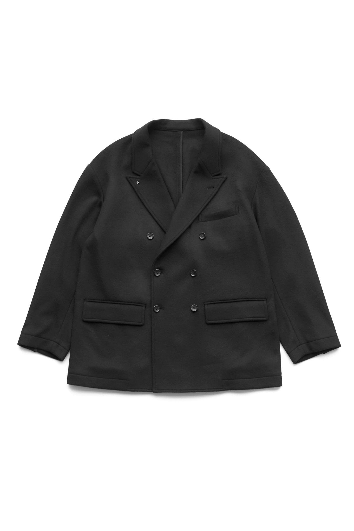 Porter Classic - CASHMERE DE GAULLE DOUBLE TAILORED JACKET (BABY CASH) - BLACK