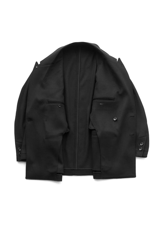 Porter Classic - CASHMERE DE GAULLE DOUBLE TAILORED JACKET (BABY CASH) - BLACK